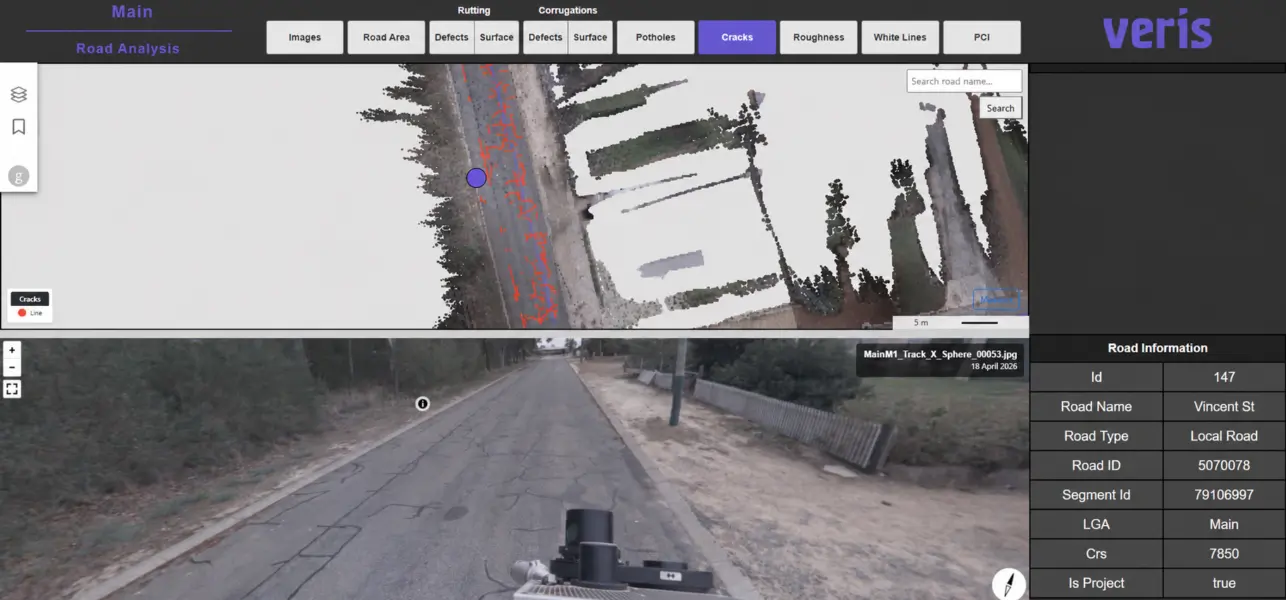 Road Crack Analysis Dashboard